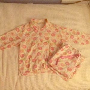 Floral soft flannel pajama set
